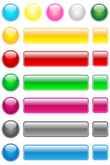 Colorful Button shapes icons