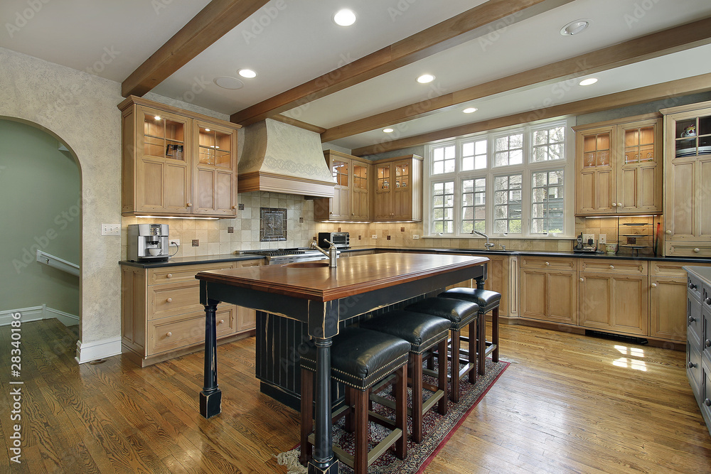 Wall mural Kitchen with center island