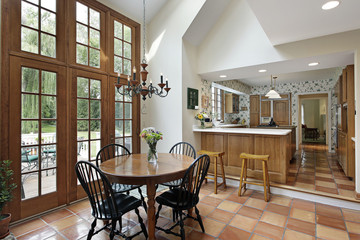 Kitchen and eating area