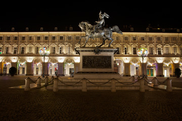 Torino di notte (piazza San Carlo)