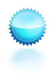 Button Star blue aqua