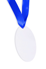 the card with blue ribbon