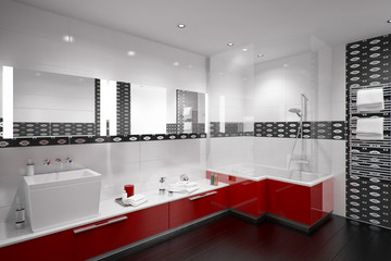 Red accented Bathroom II