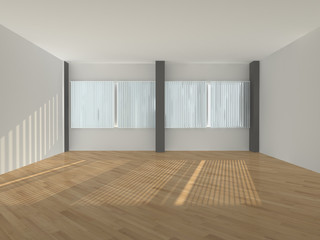 Interno vuoto con 2 finestre da arredare