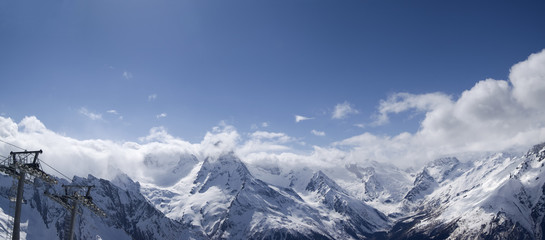 Panorama Caucasus Mountains