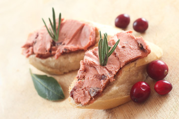 Canapes with Liver Pate