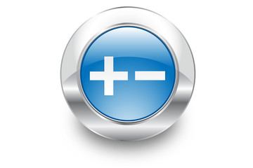 Obraz premium Metal Bubble button icon Calculator