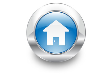 Metal Bubble button icon Home