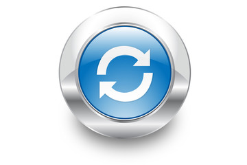 Metal Bubble button icon Sync