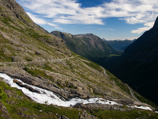 Fototapeta na wymiar Trollveggen valley in Romsdalen