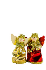 Christmas doll an angel on white background