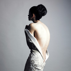 Undress elegant woman