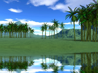 Obraz premium colorful tropical landscape
