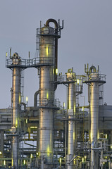 Chemical towers in the Port of Rotterdam