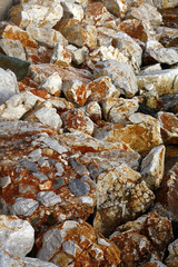 Red stones