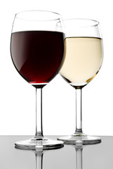 Two glass with wine