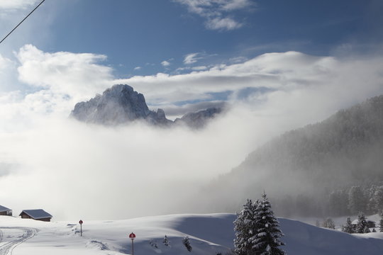 Berg Langkofel in den Dolomiten