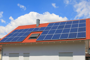 Naklejka premium Solar power system roof assembly 2