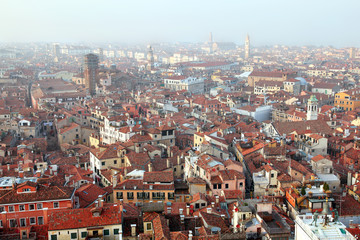 Venice city view from above