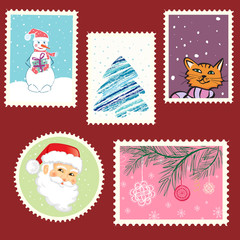 winter postage set