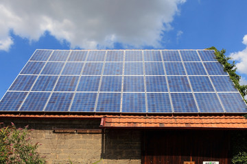 Naklejka premium Solar power system roof assembly 8