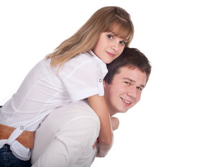Fototapeta premium Young love couple smiling