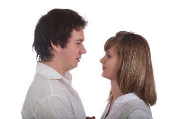 Portrait of a young happy couple