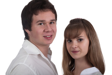 Portrait of a young happy couple