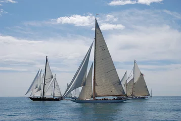 Crédence de cuisine en verre imprimé Naviguer Classic Yacht sail race