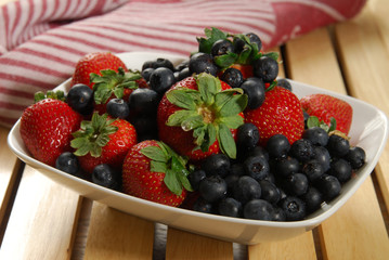Strawberries and Blueberries