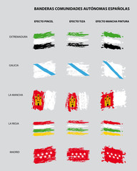 Fototapeta premium banderas españa E-G-L-M