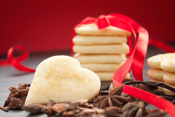 Valentine heart cookies