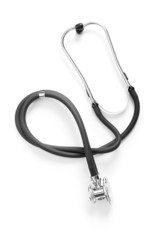 Medical stethoscope isolated on the white background