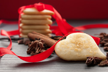 Valentine heart cookies