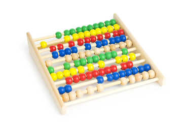 Education concept - Abacus with many colorful beads