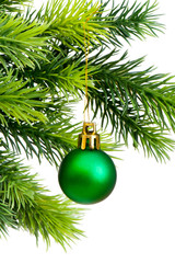 Christmas decoration isolated on the white background