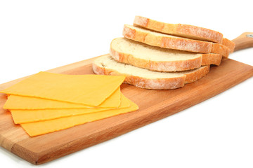 Close Up Of Bread And Cheese