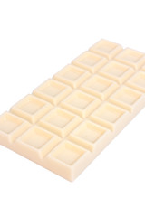 White chocolate isolated on white with clipping path