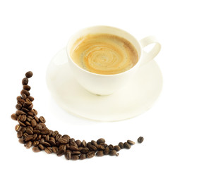 Coffee cup isolated on white background