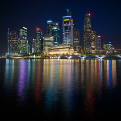 Singapore with water reflections