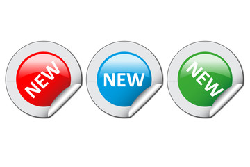 Set of colored labels and tags for sale