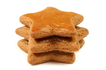 Gingerbread stars isolated