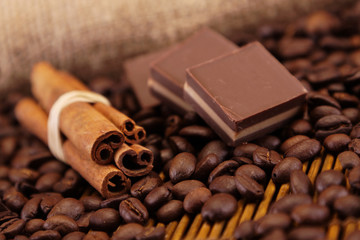 Obraz na płótnie Canvas Hot coffee and chocolate!