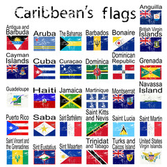 Caraibean's flags, no transparency
