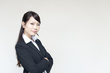 a portrait of young business woman