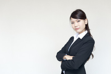 a portrait of young business woman