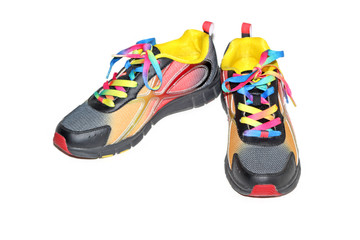 colorful sports shoes