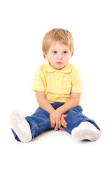 Thinking small child