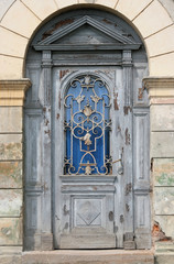 Old door in Sighisoara, Romania