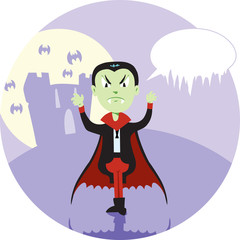 Cute Count Dracula saying something